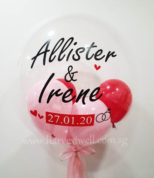 Couple Anniversary Print On Bubble Balloon